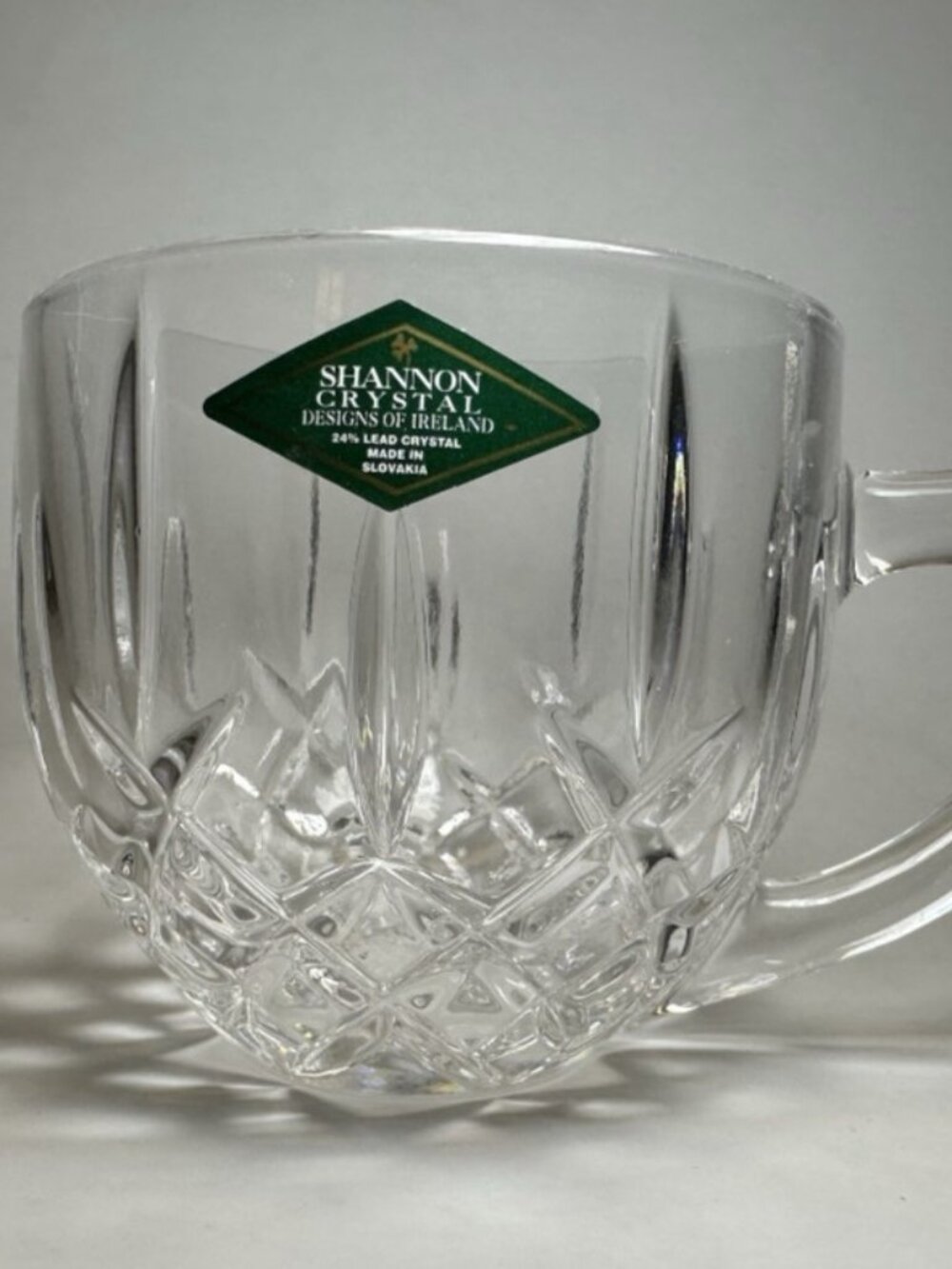 Shannon Crystal Dublin Godinger Set of 4 NIB 24% Lead Crystal Punch Cup Slovakia